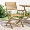 Image de vidaXL Lot de 4 Chaises Pliables de Jardin Sièges avec Dossier Meubles de Patio Terrasse Extérieur Moderne Bois Massif 365738