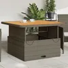 Image de Table de jardin - VIDAXL - 110x110x71 cm - Résine tressée - Acier - 4 personnes