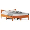 Image de Vidaxl cadre de lit sans matelas marron 140x190cm bois pin massif