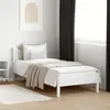 Image de Cadre De Lit Sans Matelas Blanc 75x190 Cm Bois De Pin Massif Vidaxl