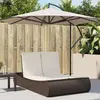 Image de Chaise Longue Double Avec Coussins Marron Résine Tressée Vidaxl