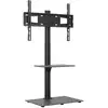 Image de Vidaxl meuble tv d'angle 2 niveaux pour 32-65 pouces noir