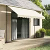 Image de vidaXL Auvent Rétractable Store avec Hauteur Réglable Marquise Soleil de Balcon Banne de Jardin Terrasse Patio Crème 368747