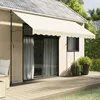 Image de vidaXL Auvent Rétractable Store avec Hauteur Réglable Marquise Soleil de Balcon Banne de Jardin Terrasse Patio Crème 368748