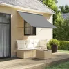 Image de vidaXL Auvent rétractable anthracite 250x150 m tissu et acier store auvent de patio auvent de fenêtre stores auvent de 368753