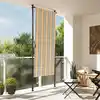 Image de Store Roulant D'extérieur Jaune Et Blanc 120x270 Cm Tissu Acier Vidaxl