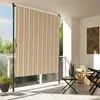 Image de vidaXL Store roulant dextérieur jaune et blanc 150x270 cm tissu acier 368774