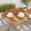 Image de vidaXL Dessus de table 60x60x25 cm octogonal bois de teck massif dessus de table de rechange plateau de table en bois 366664