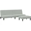 Image de Ensemble De Canapés 2 Pcs Gris Clair Velours Vidaxl