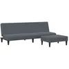 Image de Ensemble De Canapés 2 Pcs Gris Foncé Velours Vidaxl