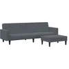 Image de Ensemble De Canapés 2 Pcs Gris Foncé Velours Vidaxl
