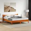 Image de Cadre De Lit Sans Matelas Cire Marron 200x200cm Bois Pin Massif Vidaxl