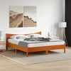 Image de vidaXL Cadre de Lit et Tête de Lit Lit Double avec Sommier à Lattes Lit Adulte de Chambre Moderne Cire Marron 200x200 cm 3216359