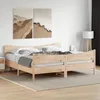 Image de vidaXL Cadre de Lit avec Tête de Lit Lit Double avec Sommier à Lattes Lit Adulte de Chambre Moderne 200x200 cm Bois de 3216369