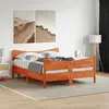 Image de Cadre De Lit Sans Matelas Cire Marron 150x200cm Bois Pin Massif Vidaxl