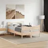 Image de vidaXL Cadre de Lit avec Tête de Lit Lit Double avec Sommier à Lattes Lit Adulte de Chambre Moderne 120x190 cm Bois de 3216399