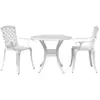 Image de Ensemble De Bistro 3 Pcs Blanc Aluminium Coulé Vidaxl