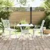 Image de Ensemble De Bistro 3 Pcs Blanc Aluminium Coulé Vidaxl