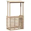 Image de Vidaxl table de bar d'extérieur et toit 112,5x57x195,5 cm bois massif