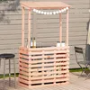 Image de Table de bar d extérieur et toit 1125x57x1955 cm bois massif