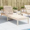 Image de Chaise Longue 199,5x62x55 Cm Bois Massif De Pin Vidaxl