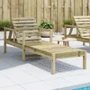 Image de Chaise Longue 199,5x62x55 Cm Bois De Pin Imprégné Vidaxl
