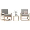 Image de vidaXL Salon de Jardin 3 pcs Sièges de Patio Ensemble de Meubles Mobilier de Terrasse Arrière-cour Extérieur Bois Massif 832552