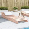Image de vidaXL Chaise Longue Transat de Patio Lit de Repos de Jardin Bain de Soleil Piscine Terrasse Balcon Moderne Bois Massif 832578