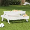 Image de vidaXL Table de Pique-nique avec Bac à Sable pour Enfants Table de Pique-nique avec Sièges Table de Jardin pour Jeux 832593