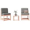 Image de vidaXL Salon de Jardin 3 pcs Canapés de Patio Ensemble de Meubles Mobilier de Terrasse Arrière-cour Exterieur Bois 832623