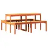 Image de Vidaxl table de pique-nique marron 160x134x75 cm bois massif pin