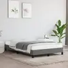 Image de Cadre De Lit Sans Matelas Gris Foncé 120x190 Cm Tissu Vidaxl
