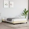 Image de Cadre De Lit Sans Matelas Crème 120x190 Cm Tissu Vidaxl