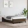 Image de Cadre De Lit Sans Matelas Marron Foncé 120x190 Cm Tissu Vidaxl