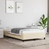 Image de Cadre De Lit Sans Matelas Crème 120x190 Cm Tissu Vidaxl