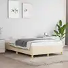 Image de Cadre De Lit Sans Matelas Crème 120x190 Cm Tissu Vidaxl