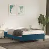 Image de Cadre De Lit Sans Matelas Bleu Foncé 120x190 Cm Velours Vidaxl