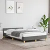 Image de vidaXL Cadre de lit sans matelas gris foncé 120x190 cm tissu 379535