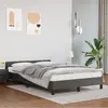 Image de Cadre De Lit Sans Matelas Gris 120x190 Cm Similicuir Vidaxl