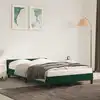 Image de Cadre De Lit Sans Matelas Vert Foncé 120x190 Cm Velours Vidaxl