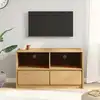 Image de Meuble Tv Sauda Chêne 99x43x55 Cm Bois De Pin Massif Vidaxl