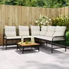 Image de vidaXL Canapés de jardin 2 pcs avec coussins Noir Résine tressée 368733