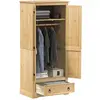 Image de Garde-robe Corona 76x50x170 Cm Bois De Pin Massif Vidaxl