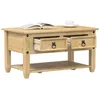 Image de vidaXL Table basse avec tiroirs Corona 85x50x45 cm bois de pin massif table dappoint table de salon table daccent bout 4002772