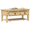 Image de Table Basse Avec Tiroirs Corona 100x48x45 Cm Bois De Pin Massif Vidaxl