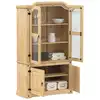 Image de Vitrine En Verre Corona 103,5x42x180 Cm Bois De Pin Massif Vidaxl