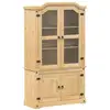 Image de Vidaxl vitrine en verre corona 103,5x42x180 cm bois de pin massif
