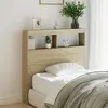 Image de Armoire Tête De Lit Avec Led Chêne Sonoma 100x17x102 Cm Vidaxl