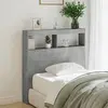 Image de Armoire Tête De Lit Avec Led Gris Béton 100x17x102 Cm Vidaxl