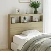 Image de Armoire Tête De Lit Avec Led Chêne Sonoma 120x17x102 Cm Vidaxl